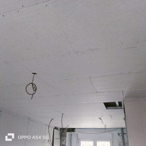 Photo de galerie - Pose placo enduits mur et plafond 