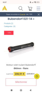 Photo de galerie - Changement de moteur de volet roulant .
cette photo est un exemple de moteur.