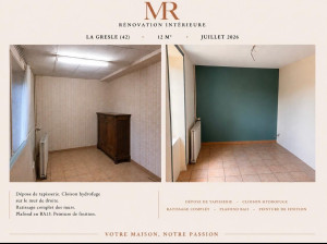 Photo de galerie - Ratissage complet après dépose de tapisserie et prédation des supports avant application des peinture 