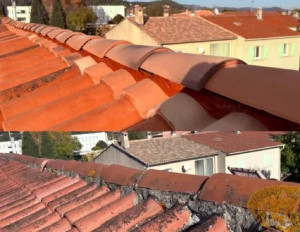 Photo de galerie - Remplacement des faîtière, retirer le ciment pour mettre une bâche en zinguerie étanchéité pour aucune fuite