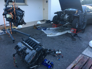 Photo de galerie - Remplacement moteur bmw e90 330i, embrayage et volant moteur 