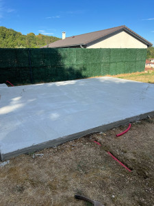 Photo de galerie - Dalle pour accueillir une piscine hors sol 