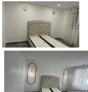 Photo de galerie - Creation des point lumineux au plafond et installation des lumières suspendu + installation des moulures 