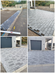 Photo de galerie - Pose d'un pavage kronimus 