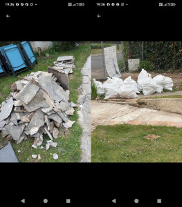 Photo de galerie - Gravats AVANT enlèvement et mon intervention