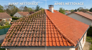 Photo de galerie - Nettoyage de toiture