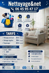 Photo de galerie - Tarifs nettoyage 