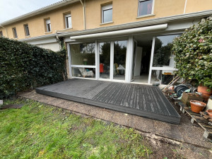 Photo de galerie - Pose d’une terrasse 10m2 en composite 
