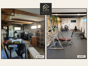 Photo de galerie - Rénovation d'un garage en salle de sport
