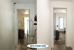Photo de galerie - Réfection murs et plafond suite à dégât des eaux