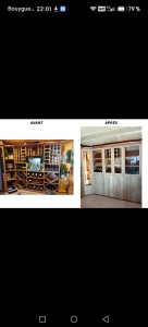 Photo de galerie - Transformation d'une cave a vin en vaisselier.