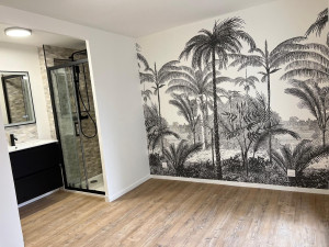 Photo de galerie - Ouverture sur cloison pour création d'une suite, plomberie électrique mur et sol refait a neuf