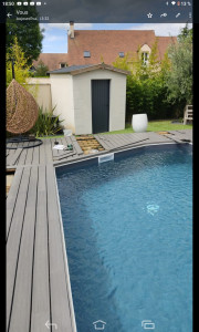 Photo de galerie - Construction d'une piscine a Chavenay 78450  et pose d'une terrasse en composite 