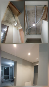 Photo de galerie - Montage de faux plafond plus les spots.