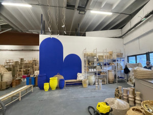 Photo de galerie - Mise en peinture avec effet arche 
Pour un magasin en représentation style marrakech 