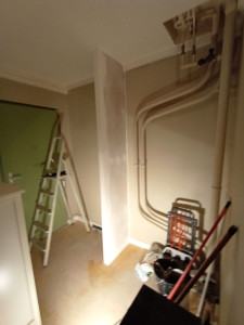 Photo de galerie - Création de mur em placo pour faire un placard 