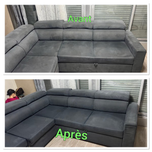 Photo de galerie - Canapé nettoyer par Cherif services