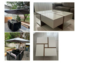 Photo de galerie - Montage du table basse très beau style ainsi que le montage d'un salon de jardin exterieur en verre 