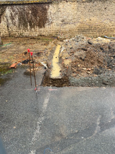 Photo de galerie - Tranchée de fondation pour coulage béton 