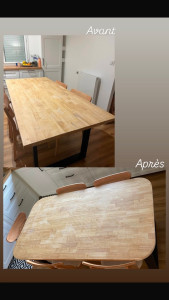 Photo de galerie - Modification de plateau de table à manger 