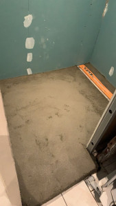 Photo de galerie - Création d’une douche à l’italienne 
