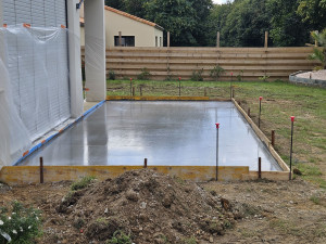 Photo de galerie - Coulage terrasse béton 28m2