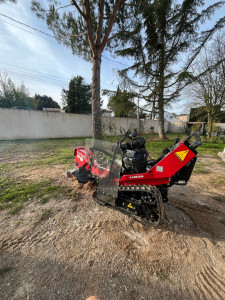 Photo de galerie - Déssouchage d’un arbre 