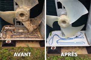 Photo de galerie - Climatisation - nettoyage unité extérieure 