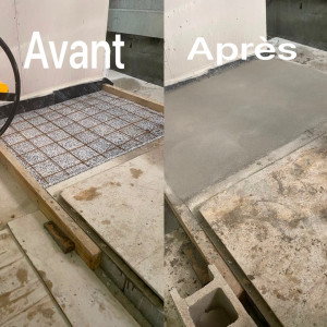 Photo de galerie - Préparation une dalle beton 