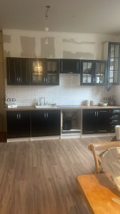 Photo de galerie - Après pose de cloison pour recevoir la cuisine + bande à joints 