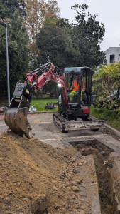 Photo de galerie - Chantier borne electrique