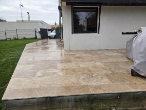 Photo de galerie - Sol exterieur en travertin 