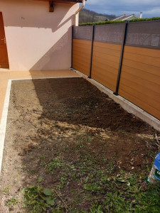 Photo de galerie - Semi gazon chez un client