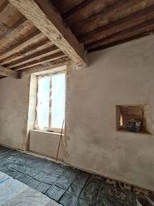 Photo de galerie - Enduit chaux aerienne avant badigeon