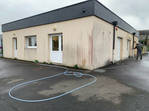 Photo de galerie - Début des travaux traitement autonettoyant