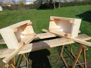 Photo de galerie - Jardinière en bois en fabrication