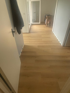 Photo de galerie - Pose parquet PVC Couloir 