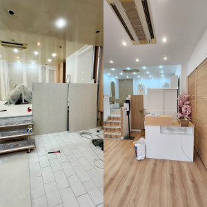 Photo de galerie - Rénovation totale salon coiffure