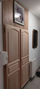 Photo de galerie - Finition placard en chêne 