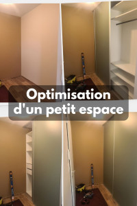 Photo de galerie - Agencement d'un placard intégré avec portes coulissantes dans un espace non exploité d'une maison. 