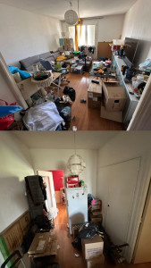 Photo de galerie - Avant nettoyage pièce très encombré et encrassé 