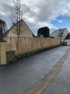 Photo de galerie - Clôture en pied châtaignier ,galivelles 20 m