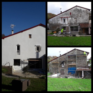 Photo de galerie - Ravalement façade enduit à la chaux 