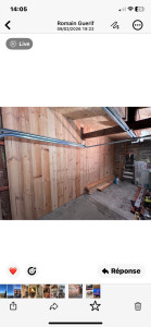 Photo de galerie - Isolation et doublage d’un garage et finition bardage bois