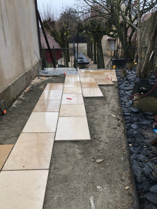 Photo de galerie - Carrelage extérieur en dalle de bourgogne 