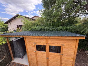 Photo de galerie - Pose bac acier cabanon 