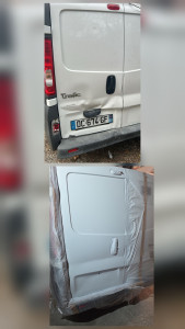 Photo de galerie - Remis en ligne et peinture pour cette porte 