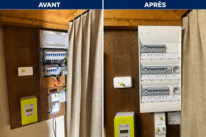 Photo de galerie - Mise en conformité tableau électrique 