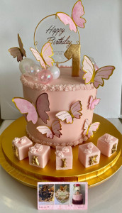 Photo de galerie - Cake design mangue passion praline coco