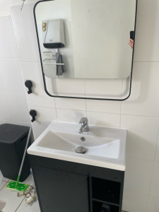 Photo de galerie - Pose de meubles de salle de bain